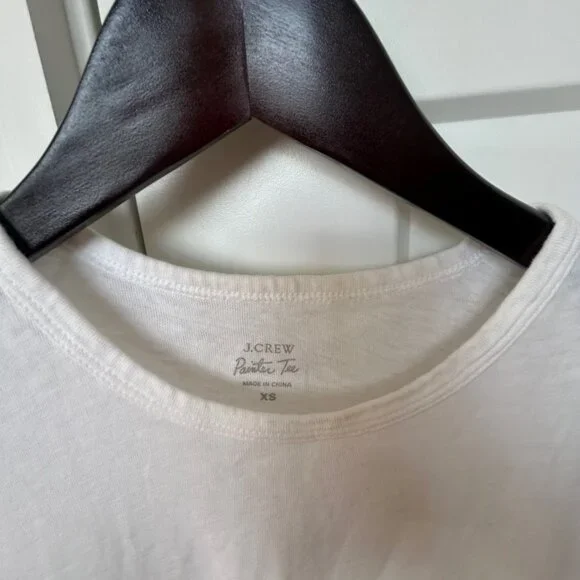 J.Crew Women's White Painter Short Sleeve Tee XS - Picture 3 of 3